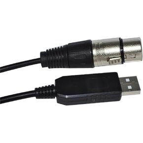 Industrial FT232RL CHIP USB to RS485 DMX512 3P XLR Female/Male Converter Freestyler Controller Cable(1m,XLR Female F)