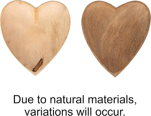Bloomingville Mango Wood Heart Shaped Bowl Brown, 1 Count (Pack of 1) in Saudi Arabia