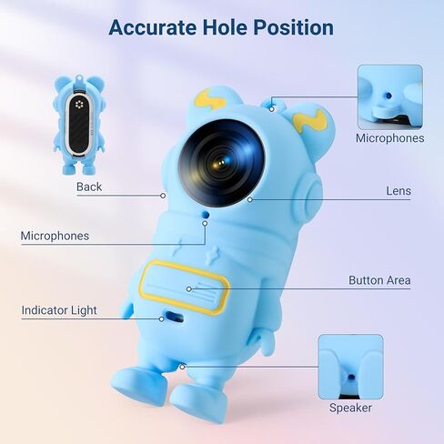 Silicone Case for Insta360 GO 3S, Cartoon Shockproof Protective Cover for Insta 360 GO 3S/3 Accessories with Anti-Loss Hand Strap, Precise Cutouts Holes, Soft Anti-Scratch Surface, Full Body Wrap in Kuwait
