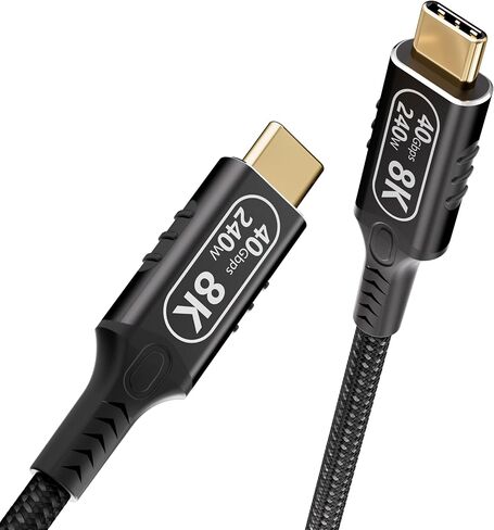 long usb c to usb c cable 10ft/3 M Compatible With Thunderbolt 4/3,usb4 cable 40gbps data,type c 240W fast charging,8K/4K HD Video for Monitor,usbc male to male apply to Laptop,Hub,Tablet,Smartphone. in Saudi Arabia