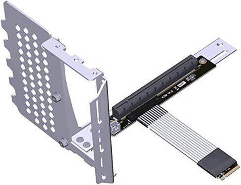 JMT M.2 NGFF NVME إلى PCIE 16X 4.0 RISER CABLE K43 Series متوافق مع PCIE X16 NVIDIA/AMD CARD SSD M-KEY MAINBOARK (25 سم ، K43SW) in Saudi Arabia