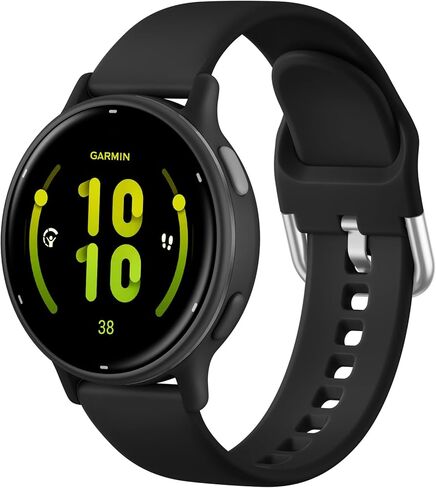 20mm Silicone Band Compatible with Garmin Vivoactive 6/Vivoactive 5/ Vivoactive 3 Watch Bands/Venu/Venu 2 Plus/Venu Sq for Women Men, Soft Sport Replacement Strap for Forerunner 645/245 in Kuwait