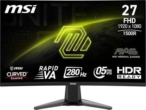MSI MAG27C6X 27-inch 1920 x 1080 (FHD), VA, Gaming Monitor 250Hz, Adaptive Sync, 1ms, HDMI, Display-Port, VESA Mountable, Tilt in Saudi Arabia