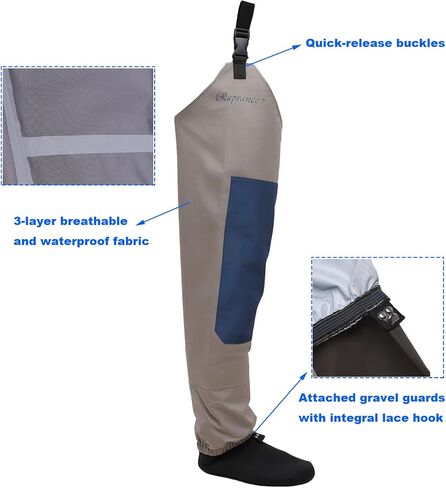 Raprance Lightweight Stockingfoot Hip Waders for Fishing and Hunting in Kuwait