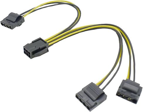 6P to 4P Power Cable 6P Male to Three Large 4 Pin Graphics Card Power Supply Adapter Miner Cables Converter 20c in Saudi Arabia