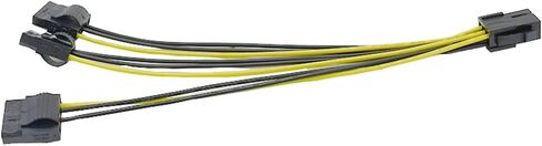 6P to 4P Power Cable 6P Male to Three Large 4 Pin Graphics Card Power Supply Adapter Miner Cables Converter 20c in Saudi Arabia