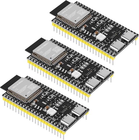 3pcs Pre-Soldered ESP32-S3-DevKitC-1-N8R2 Development Board Integrated 2.4GHz WiFi Bluetooth 5.0 ESP32-S3-WROOM-1 Microcontroller Processor Dual Type C Interface for Arduino in Saudi Arabia