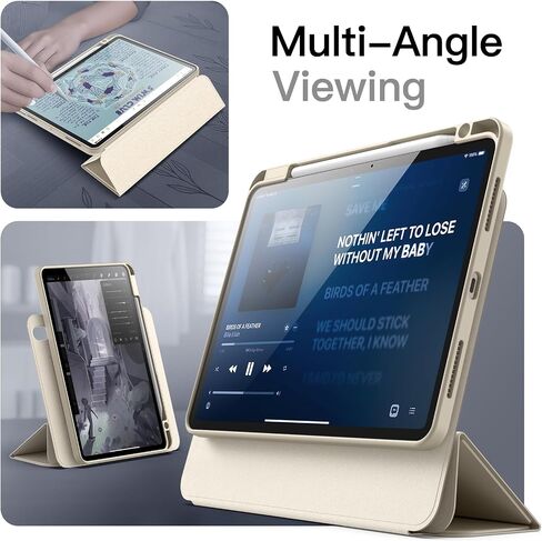 Jetech Magnetic Case for iPad Air 11 بوصة M3/M2 (2025/2024) ، iPad Air 5th/4th مع حامل قلم رصاص ، غطاء دوار قابل للإزالة ، موقف صورة/منظر طبيعي ، عرض شاشة مرفوع (ضوء النجوم) in Kuwait