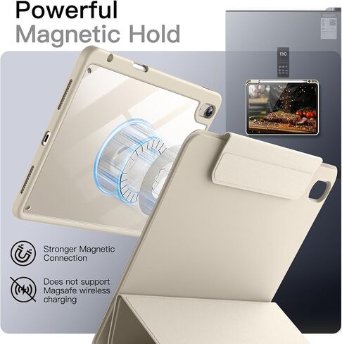 Jetech Magnetic Case for iPad Air 11 بوصة M3/M2 (2025/2024) ، iPad Air 5th/4th مع حامل قلم رصاص ، غطاء دوار قابل للإزالة ، موقف صورة/منظر طبيعي ، عرض شاشة مرفوع (ضوء النجوم) in Kuwait
