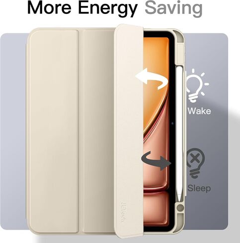 Jetech Magnetic Case for iPad Air 11 بوصة M3/M2 (2025/2024) ، iPad Air 5th/4th مع حامل قلم رصاص ، غطاء دوار قابل للإزالة ، موقف صورة/منظر طبيعي ، عرض شاشة مرفوع (ضوء النجوم) in Kuwait