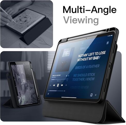 Jetech Magnetic Case for iPad Air 11 بوصة M3/M2 (2025/2024) ، iPad Air 5th/4th مع حامل قلم رصاص ، غطاء دوار قابل للإزالة ، موقف صورة/منظر طبيعي ، عرض شاشة مرفوع (ضوء النجوم) in Kuwait