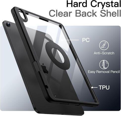 Jetech Magnetic Case for iPad Air 11 بوصة M3/M2 (2025/2024) ، iPad Air 5th/4th مع حامل قلم رصاص ، غطاء دوار قابل للإزالة ، موقف صورة/منظر طبيعي ، عرض شاشة مرفوع (ضوء النجوم) in Kuwait