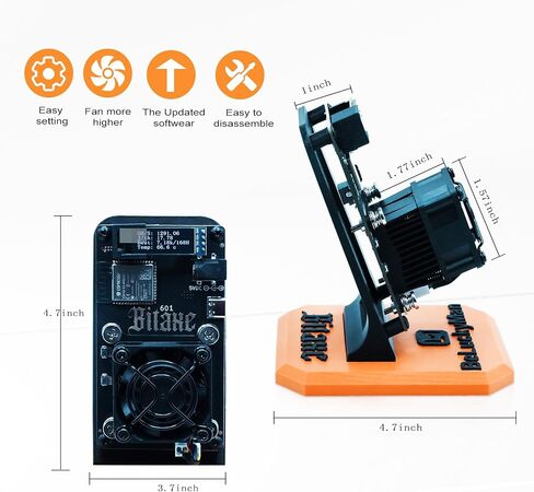 Beluckyman ترقية Bitaxe Gamma 601 Solo Miner 1.2th/S Hashrate BM1370 ASIC Chip Bitcoins Miner BTC Cryptocurrency Cryptocurrency مفتوح المصدر (Orange) in Kuwait