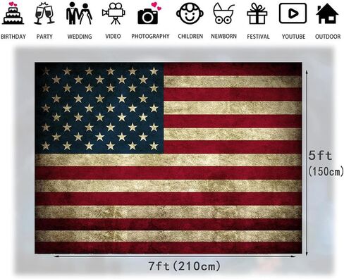 LTLYH 7x5ft Patriotic Backdrop 4th of July Independence Day Balloons Veterans Background Festival American Flags Freedom Memorial National Presidents Day Party Decor Supplies Photobooth Props 271 in Saudi Arabia