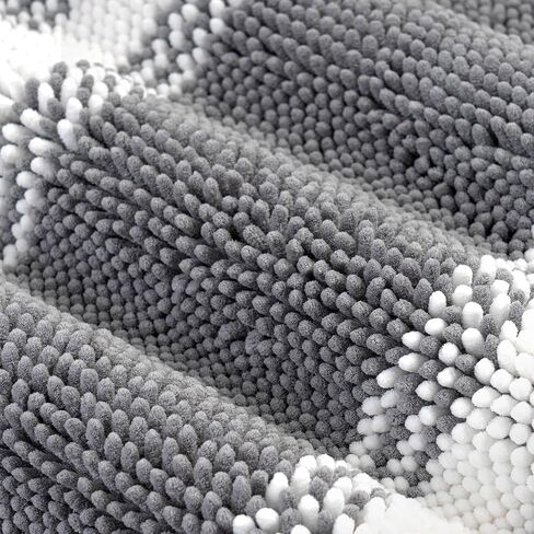 يقول الجدة مجموعات سجاد الحمام 2 قطعة، ماتس حمام للحمام غير زلة، سجاد أبيض وأسود لأرضية الحمام، مجموعة حصيرة حمام الشنيل فائقة النعومة، سجاد حمام ماص قابل للغسل، 17x24/20x32 in Kuwait