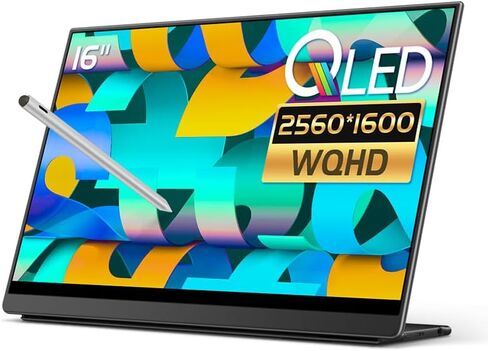 شاشة اللمس Q3 مع القلم ، 16 "16:10 ، 2.5K IPS ، 400 NIT سطوع ، شاشة دقة 2560 × 1600 ، شاشة مراقبة محمولة ، للألعاب ، المكتب ، والفن الرقمي. in Kuwait