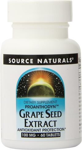 Source Naturals Grape Seed Extract, Proanthodyn 100 mg Antioxidant Protection & Supports Healthy Aging Brain - 30 Tablets in Saudi Arabia