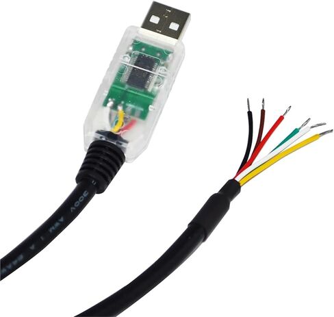 Industrial FT232RL CHIP USB to RS485 Converter 6 CORE 6PIN WE Communication Cable Data A+ B- 120R USB-RS485-WE-5000-BT(5m,Transparent USB Case) in Saudi Arabia