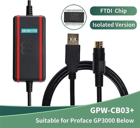 GPW-CB03 FTDI Type High Speed Download Cable Suitable for GP3000 Below Touch Screen HMI Programming in Saudi Arabia