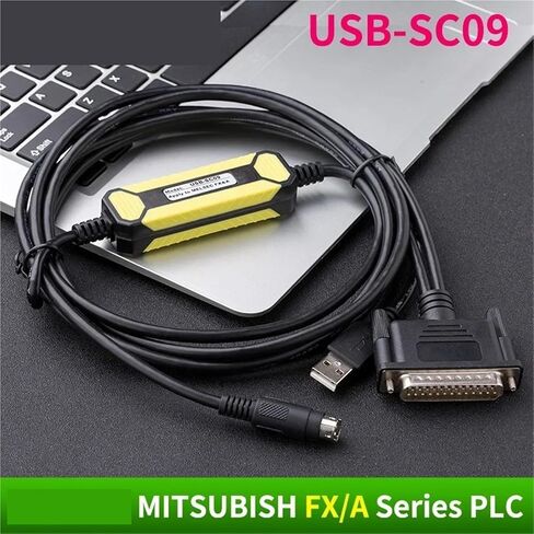 SC-09 Serial RS232 Port مناسب لـ FX/A Series PLC Cable Cable USB-SC09 تنزيل USBSC09 (10M) in Kuwait