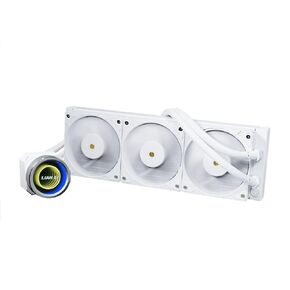 LIANLI Water Cooling Kit "Galahad" Series Galahad II Trinity 360 Performance White 32mm Thick Dual Wave Fin Radiator LCP Blade Cooling Fan