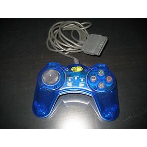 PS1 Mad Catz Transparent Blue Controller Gamepad