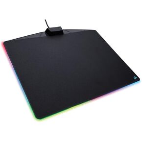 Corsair MM800C RGB Polaris Cloth Surface Mousepad (15 Zone RGB Lighting, Textile-Weave Cloth Surface, Built-in USB Pass-Through Port, 400 x 340 x 35 mm) - Black