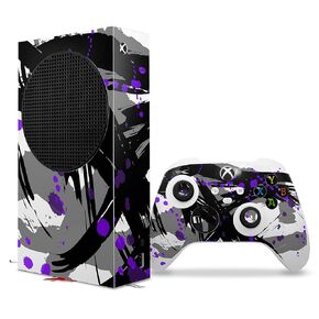 WraptorSkinz Skin Decal Vinyl Wrap compatible with the XBOX Series S Console and Controller Abstract 02 Purple (GAMING CONSOLE NOT INCLUDED)