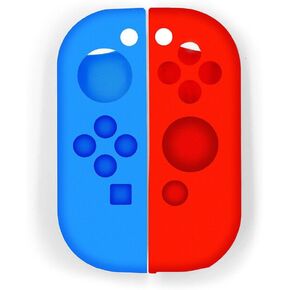 Replacement Silicone Cover Skins Anti Slip Case Accessories for Nintendo Switch Joy-Con Controller (Red)