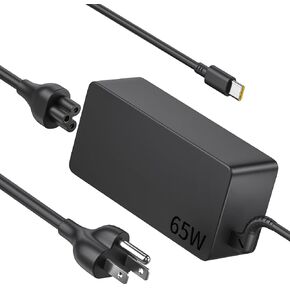 65W Thinkpad USB C Laptop Charger Compatible with Lenovo ThinkPad T480s T580s T490 E480 E580 Chromebook C330 S330 100e 300e 500e,Yoga C930 C940 720 Computer Type C High Speed Power Adapter,10FT