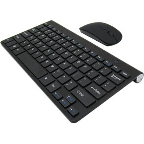 USonline911 Premium Quality Black Wireless Keyboard and Mouse, Wireless Mouse and Keyboard Combo, 2.4GHz Silent USB Wireless Keyboard Mouse Combo Waterproof for PC Desktops Computer, Laptops, Windows