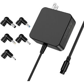 65W Laptop Charger with 5 Round Tips – Compatible with ASUS VivoBook, ZenBook, Chromebook, TransformerBook, EeeBook – 19V 3.42A Universal AC Power Adapter