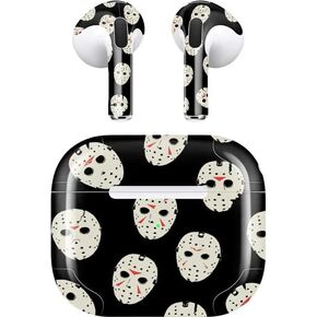 Skinit Decal Audio Skin Compatible with Apple AirPods (3rd Gen, 2021) - Officially Licensed Warner Bros Jason Voorhees Pattern Design
