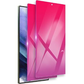 2 Pack Privacy Screen Protector for iPhone 15/14 Pro Soft Film[Gradient-Red] 6.1'' Private Saver Anti-Blue Light Eye Protection Anti-Scratch Full Coverage