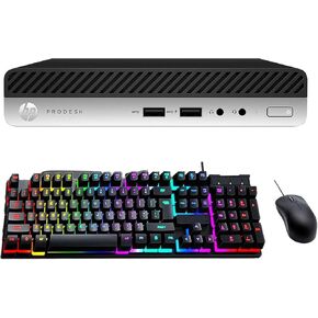 HP ProDesk 405 G4 Desktop Mini PC, AMD Ryzen 3 2200GE 3.2GHz, 16GB DDR4 RAM, 256GB SSD, Keyboard, Mouse, Windows 10 Pro (Renewed)