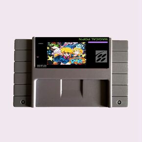 Royal Retro 16 Bit Magical Pop'n NTSC Big Gray Game Card For USA Version Game Player