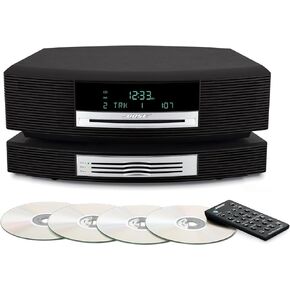 Bose Wave Music System with Multi-CD Changer - Graphite Grey (Black), Compatible with Alexa Amazon Echo (Renewed)