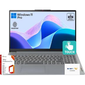 Lenovo IdeaPad 3 Business Laptop, Touchscreen, Backlit Keyboard, Intel Core i5-1235U Processor, 15.6" FHD, 16GB RAM, 1TB SSD, Fingerprint Reader, Windows 11 Pro with Microsoft Office 365, WOWPC USB