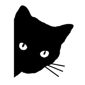 Black Peeking Cat Sticker 6" Decal tp184 For Car Bumper Window Wall Vinyl
