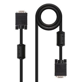 Blendend SVGA Cable with ferrite to minimize Interference, with HDB15 Male connectors on Both Ends, Ideal for Monitors and projectors, Length 1.8 Meters.