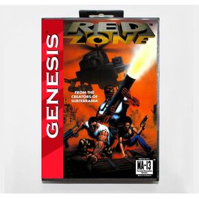 خرطوشة لعبة Red Zone MD مع مربع الولايات المتحدة الأمريكية مقابل نظام سفر التكوين 16 بت 16 بت Sega Megadrive