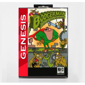 Boogerman A Pick and Flick Adventure MD Game Cartridge with USA Box for 16 Bit Sega Megadrive Genesis System