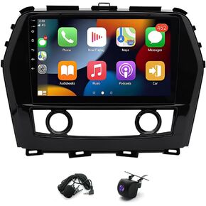 Android 14 Car Stereo Compatible for Nissan Maxima 2016-2023 Upgrade Radio 10inch Touchscreen Built-in Carplay/Android Auto Support Bluetooth SWC GPS WiFi Backup Camera,4G+64G