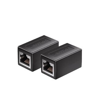 RJ45 موصل CAT7/6/5E Ethernet Adapter Female to Female 8P8C Patch Network Extender Sextender Cable (CAT6 White-1Pack)