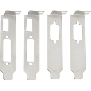 Create idea 4PCS Low Profile Bracket for HDMI DVI VGA Video Graphics Card Half Height Bracket Computer Case Components (2PCS HDMI DVI & 2PCS VGA)