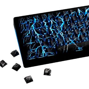 YMDK Spider Web 140 Keys Keycaps Side-lit Shine Through PBT+PC Cherry Profile Five-Sided Dye Sub Custom Keycap for MX Mechanical Keyboard 61/64/68/84/87/100/104/108 Layout