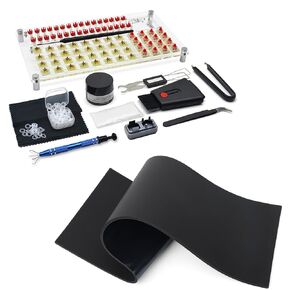32 Switch Acrylic Lube Station,Switch Lube Tool for Custom Mechanical Keyboard (12Pcs),Keyboard Sound Dampening Foam,Keyboard Foam,Made of LE-32 Poron (3mm Thick)