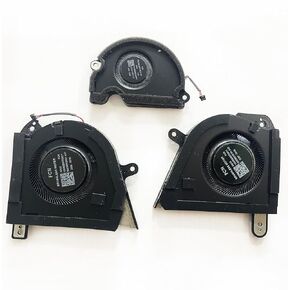 Fleshy Leaf Replacement CPU+GPU+Small Cooling Fan for ASUS ROG Zephyrus M16 2023 GU604 GU604VI GU604VZ GU604VY DFSCL42P06593C DFSCL42P16593C DFS5F22B049545 DC12V (Small 5V) Fan