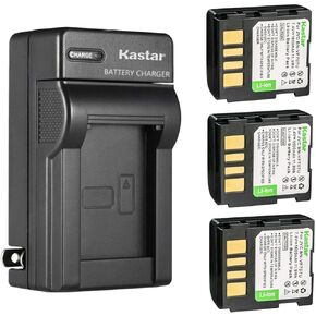 Kastar BN-VF707U AC Wall Battery Charger Replacement for JVC GZ-MG67U GZ-MG67US GZ-MG70 GZ-MG70AA GZ-MG70E GZ-MG70EK GZ-MG70EX GZ-MG70EY GZ-MG70EZ GZ-MG70U GZ-MG70US GZ-MG77 GZ-MG77AA