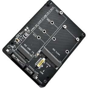 Hard Drive Enclosure Adapter Card, MSATA/M.2 NGFF to SATA III Adapter Converter 2.5" SSD Hard Drive Enclosure